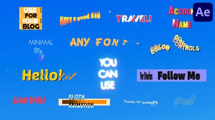 After Effects Typography Reel Editable Video Templates Envato